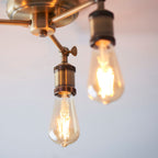 Hal 3-Light Antique Brass Semi-Flush Mount