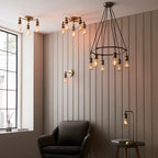 Hal 5-Light Antique Brass Semi-Flush Mount