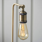 Hal 1-Light Industrial Table Lamp - Antique Brass
