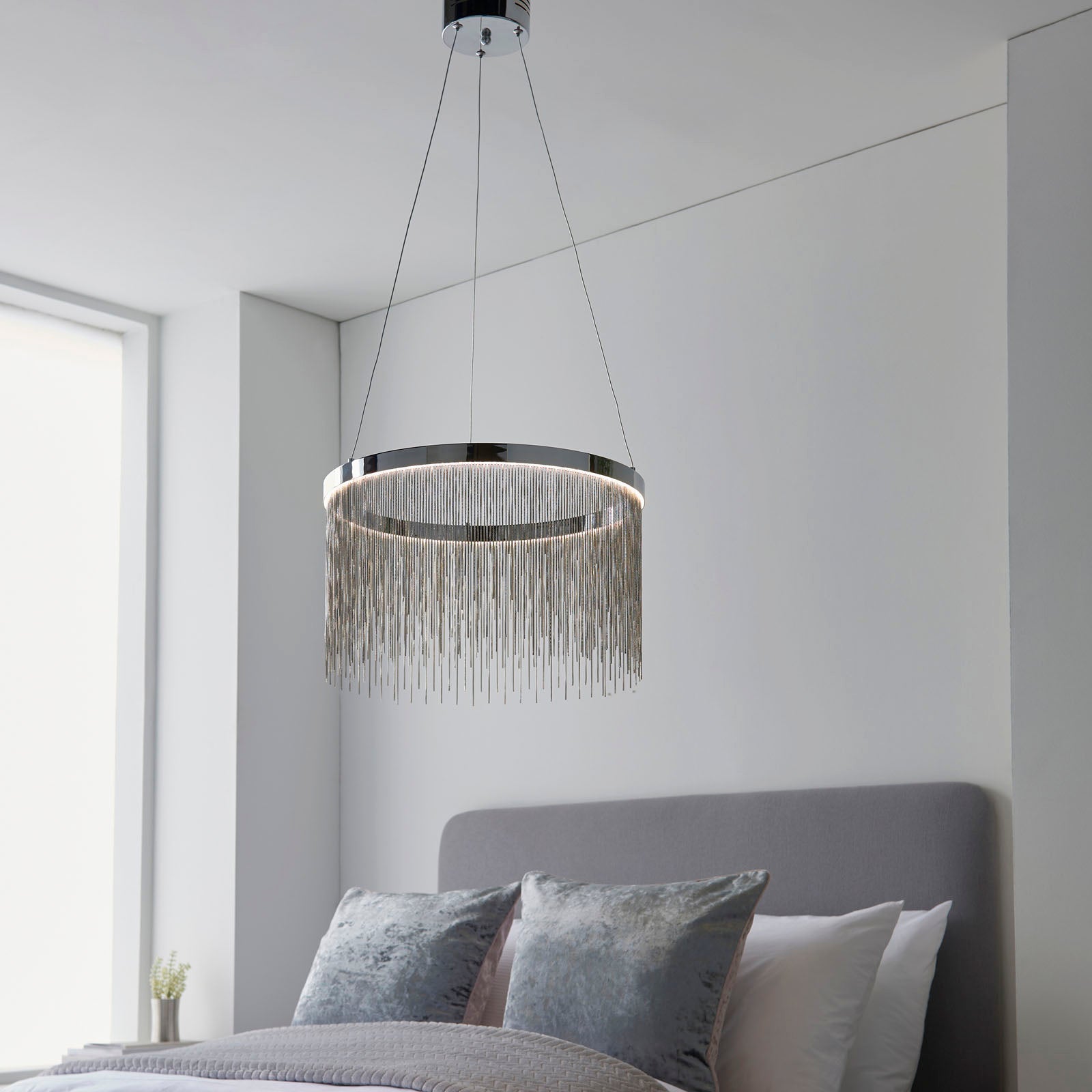 Zelma CCT 1-Light Waterfall Pendant with Color Changing Technology