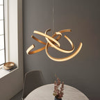 Lorenzo 4lt pendant Gold LED Feature Piece With Faceted Detail