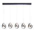 Cosma 5-Light Dimmable Black Pendant Light with Adjustable Height