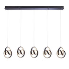 Cosma 5-Light Dimmable Black Pendant Light with Adjustable Height