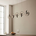 Cosma 5-Light Dimmable Black Pendant Light with Adjustable Height