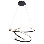 Dune 1-Light Black Pendant Light with Adjustable Height and White Diffuser