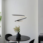 Dune 1-Light Black Pendant Light with Adjustable Height and White Diffuser
