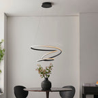 Dune 1-Light Black Pendant Light with Adjustable Height and White Diffuser