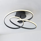 Dune 1-Light Black Semi-Flush Mount with White Diffuser