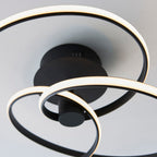 Dune 1-Light Black Semi-Flush Mount with White Diffuser