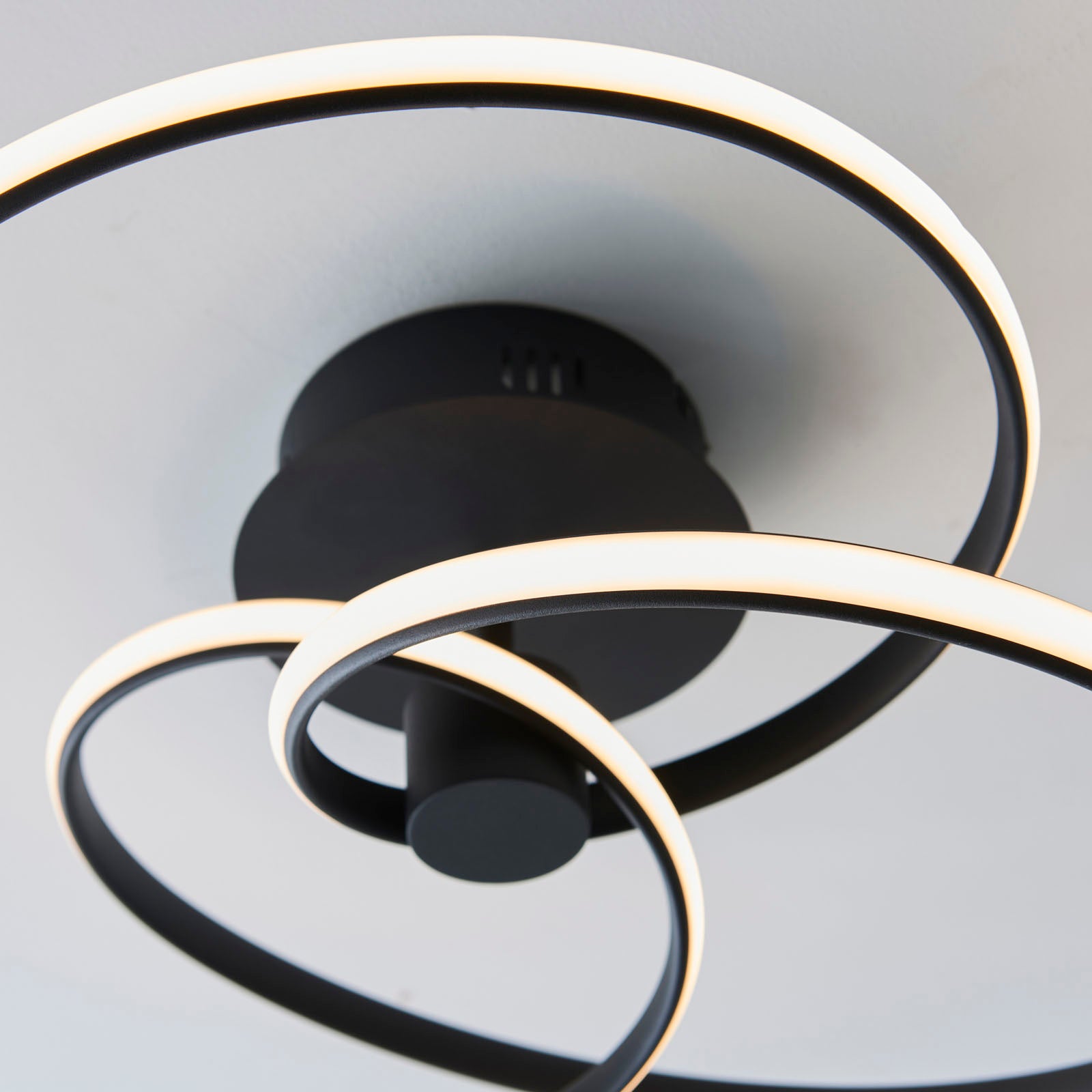 Dune 1-Light Black Semi-Flush Mount with White Diffuser