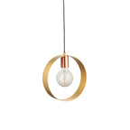 Hoop Black Brass & Copper Pendant Light
