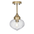 Addington Antique Brass Semi-Flush Mount