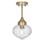 Addington Antique Brass Semi-Flush Mount