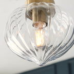Addington Antique Brass Semi-Flush Mount