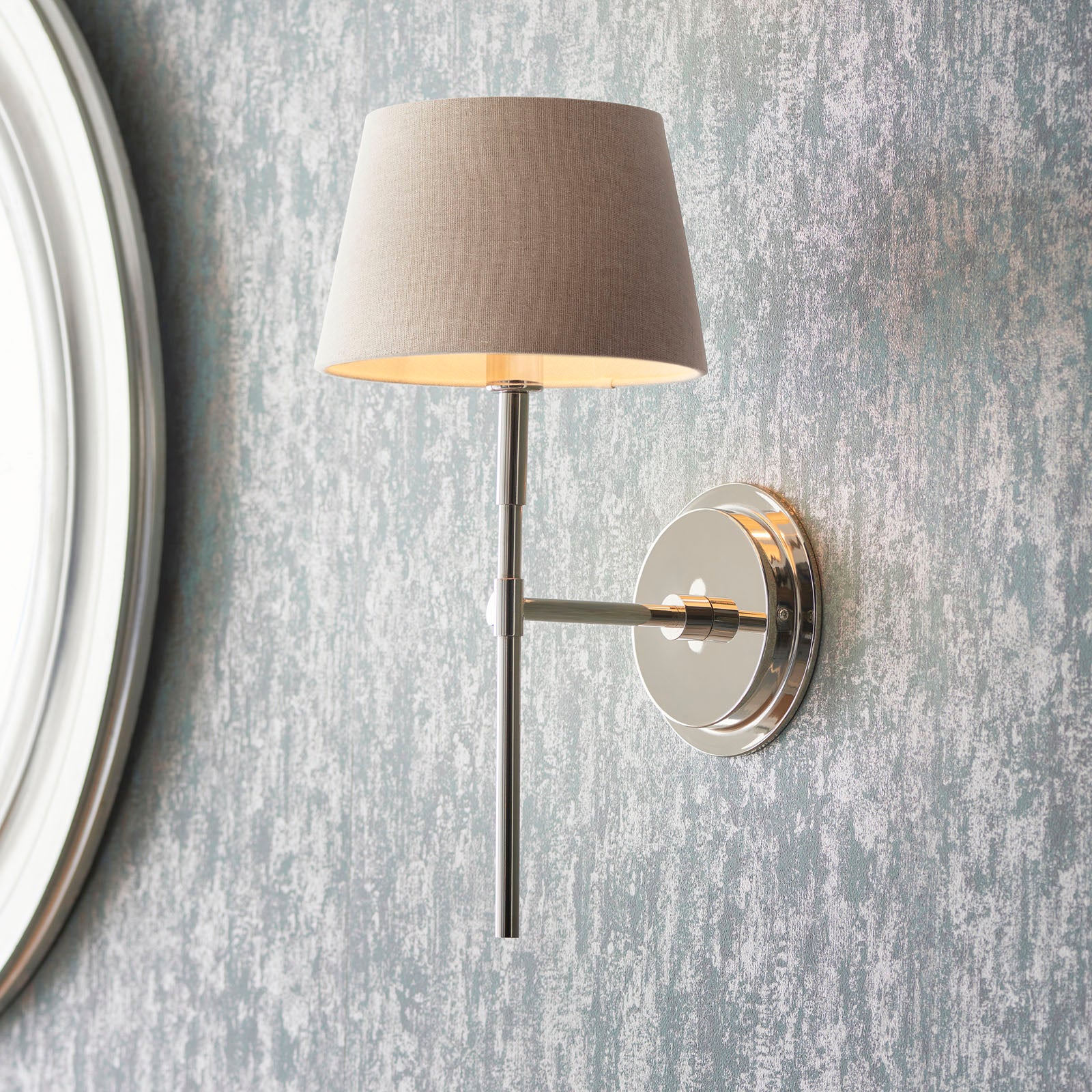 Rennes Nickel Wall Light (Modern)
