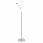 Adonis - LED Twin Head Floor Stand Lamp  - Chrome