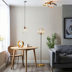 Hoop Black Metal Floor Lamp (alternative phrasing)
