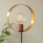 Hoop Black Metal Floor Lamp (alternative phrasing)