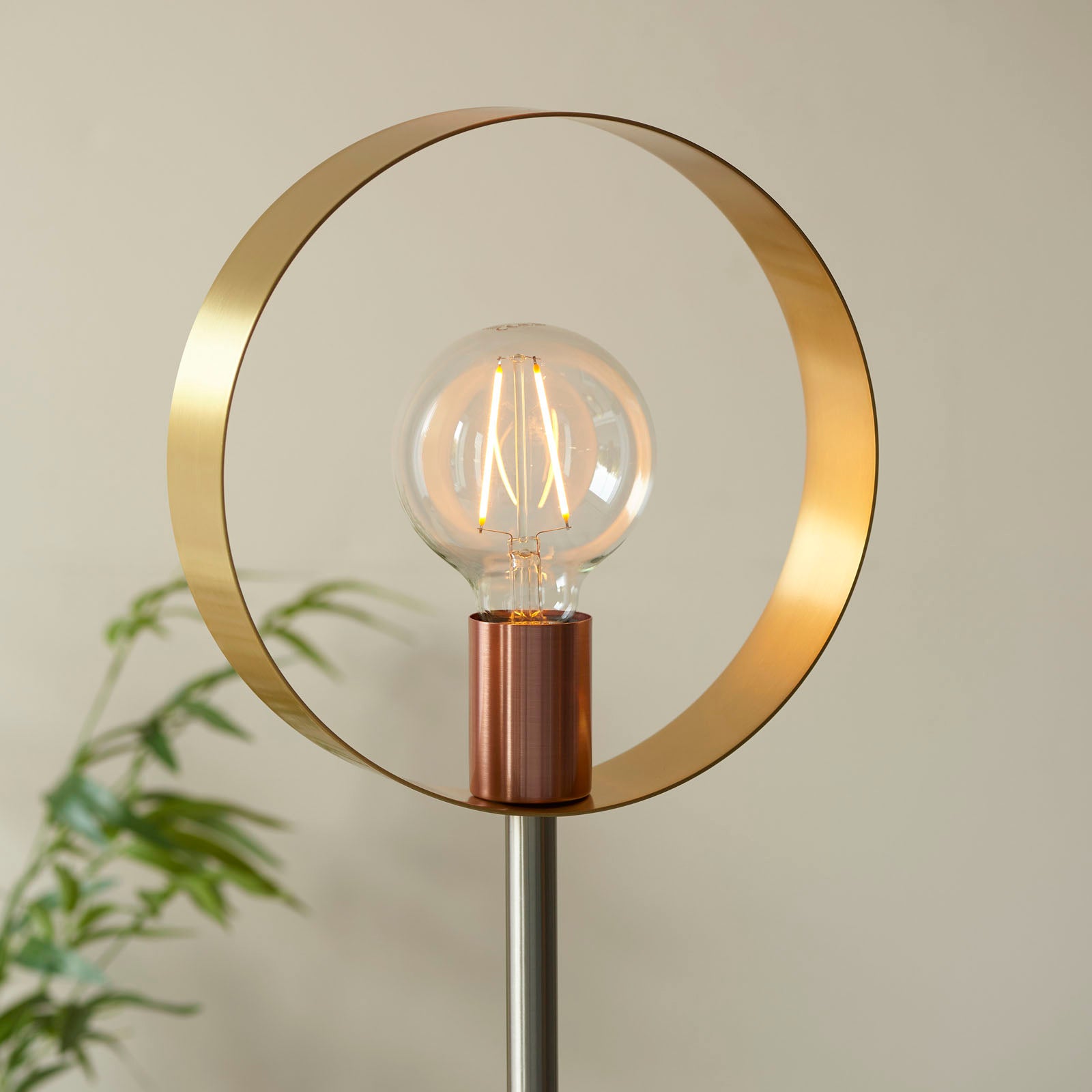 Hoop Black Metal Floor Lamp (alternative phrasing)