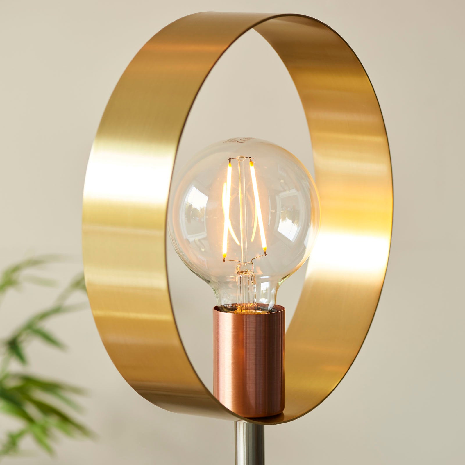 Hoop Black Metal Floor Lamp (alternative phrasing)