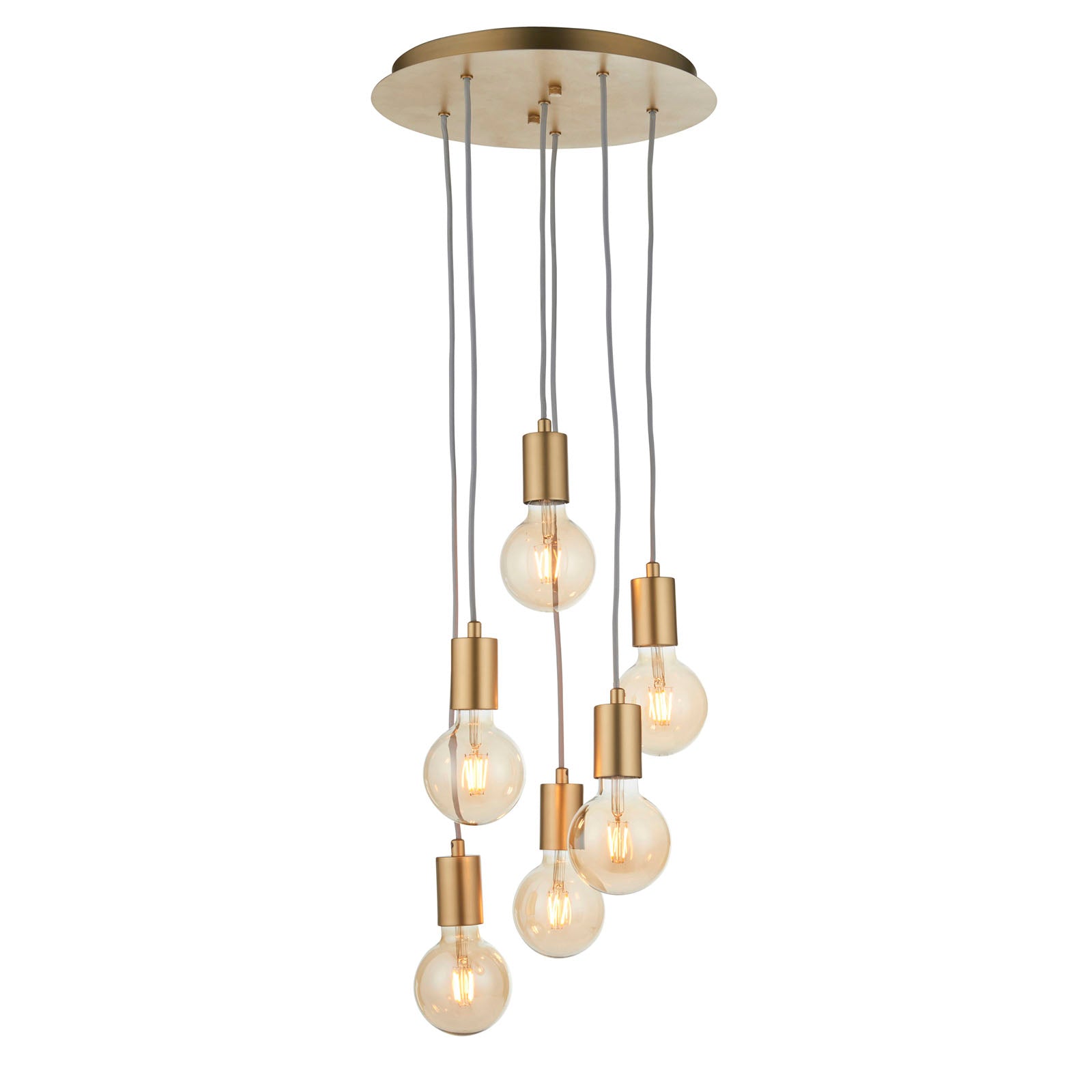 Studio Brushed Brass 6-Light Pendant