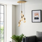 Studio Brushed Brass 6-Light Pendant
