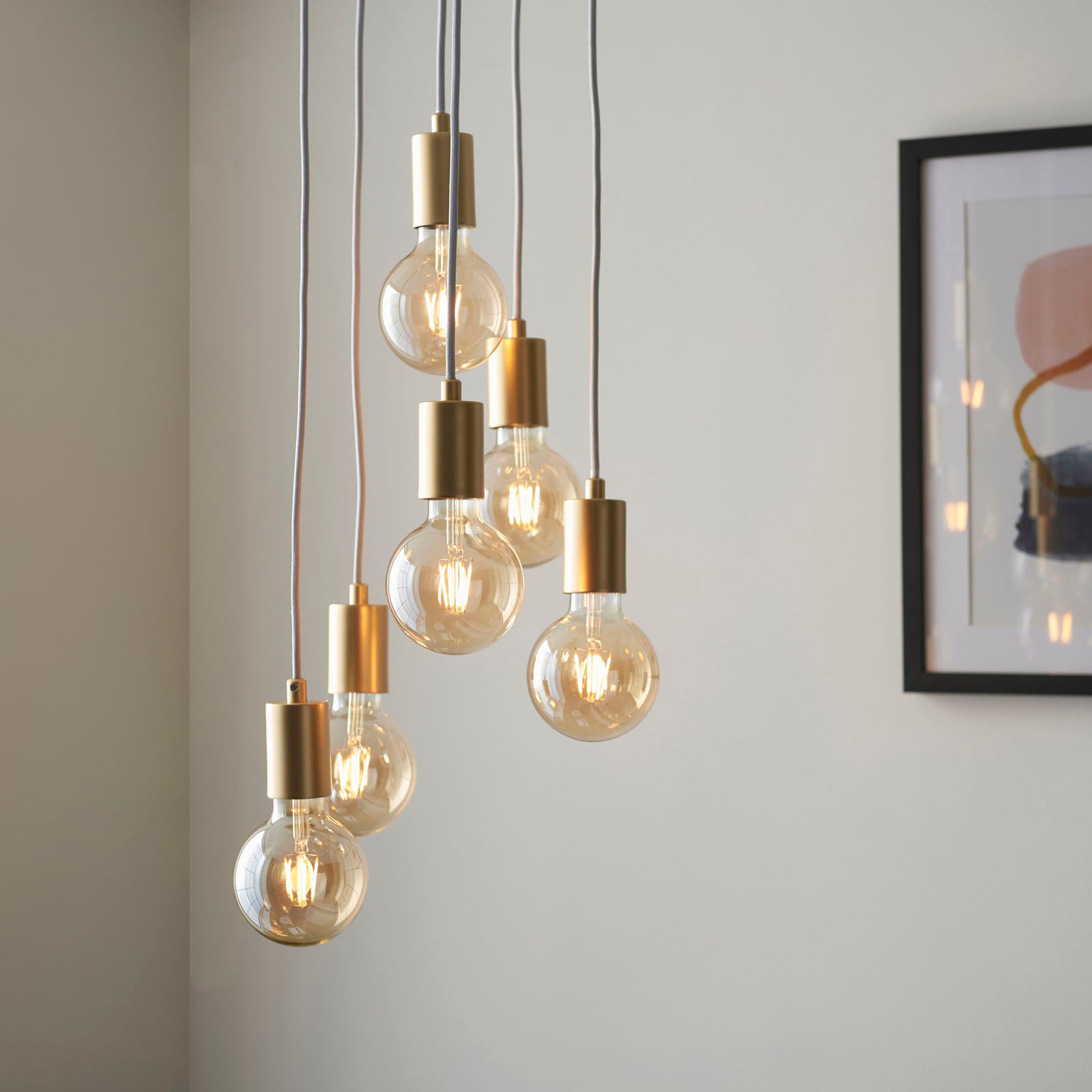 Studio Brushed Brass 6-Light Pendant