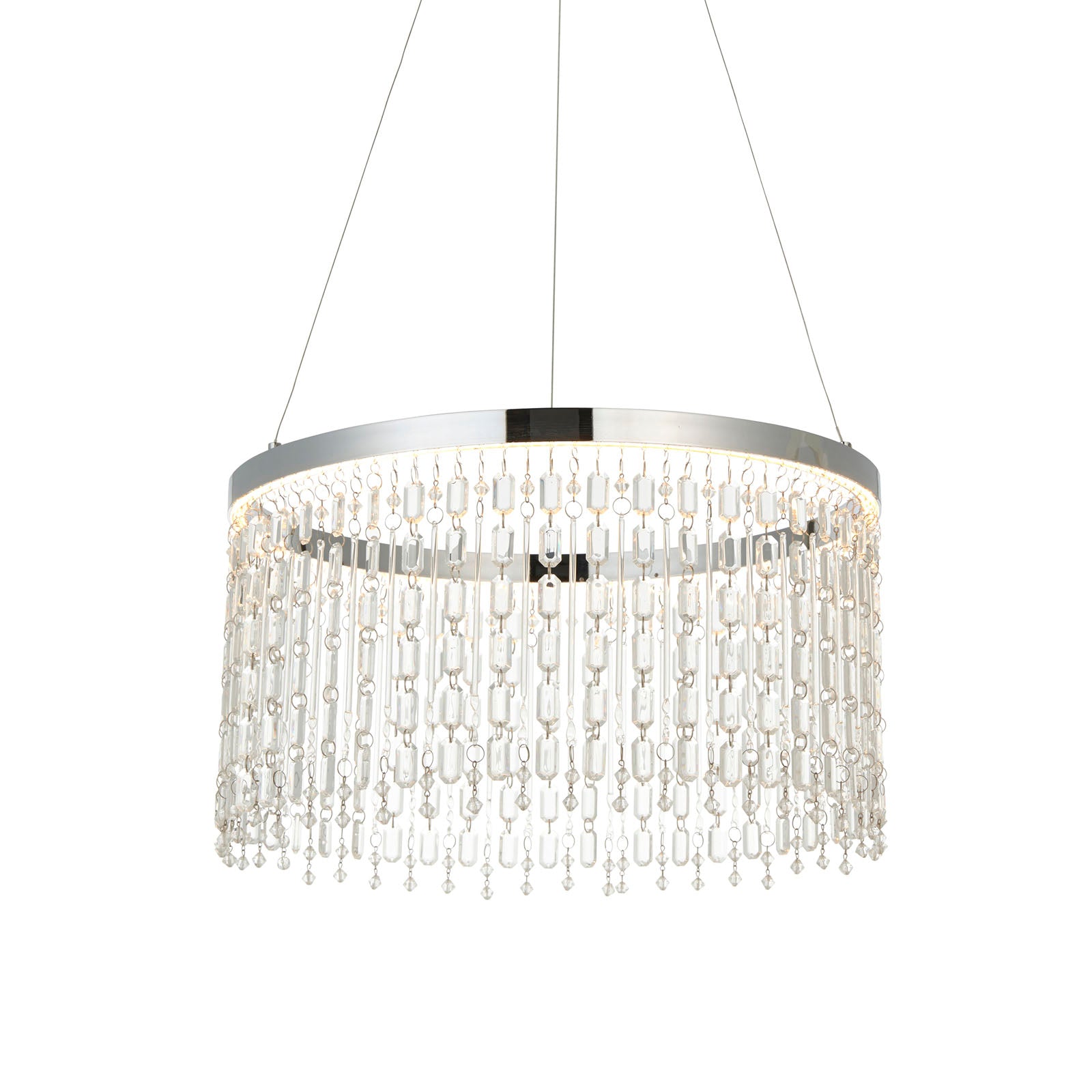 Liliana Cascading Crystal Pendant Light (Polished Chrome)