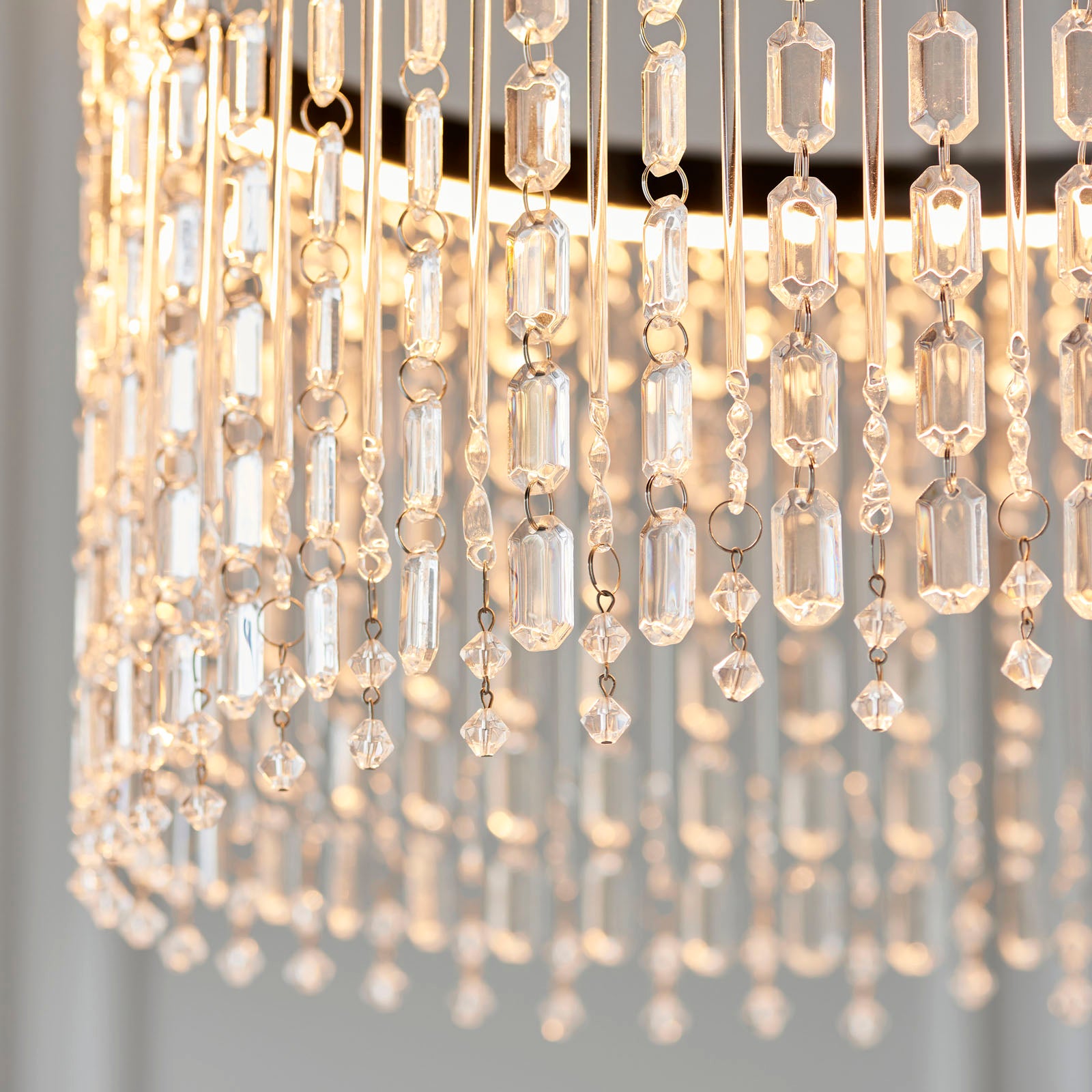Liliana Cascading Crystal Pendant Light (Polished Chrome)