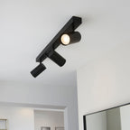 Rez 3-Light Matt Black Spotlight