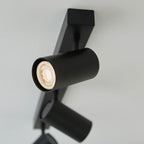 Rez 3-Light Matt Black Spotlight