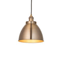 Franklin 1-Light Small Industrial Pendant - Antique Brass Finish