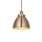 Franklin 1-Light Small Industrial Pendant - Antique Brass Finish