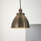 Franklin 1-Light Small Industrial Pendant - Antique Brass Finish