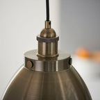 Franklin 1-Light Small Industrial Pendant - Antique Brass Finish