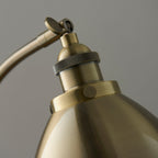 Franklin 1-Light Adjustable Industrial Table Lamp - Antique Brass Finish