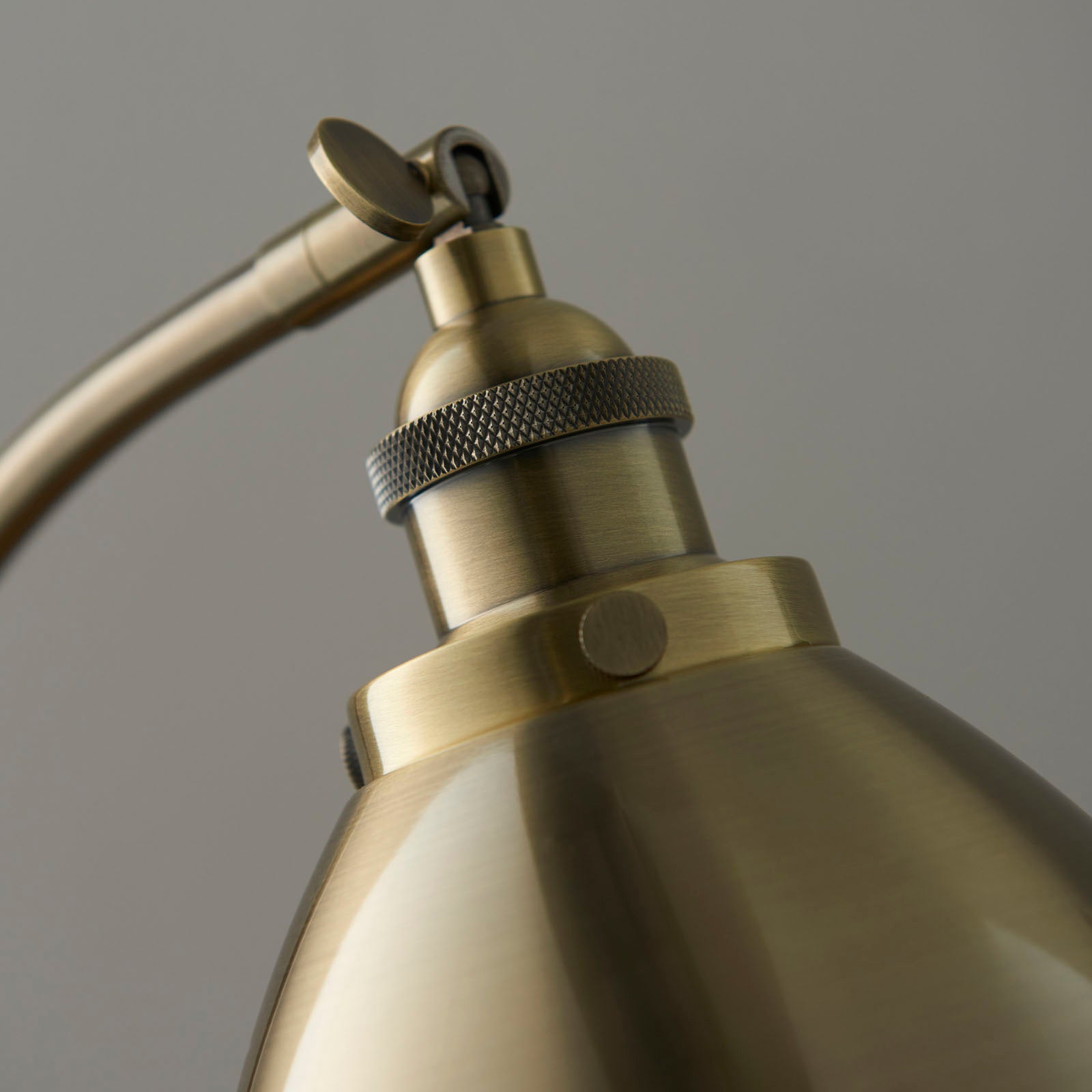 Franklin 1-Light Adjustable Industrial Table Lamp - Antique Brass Finish