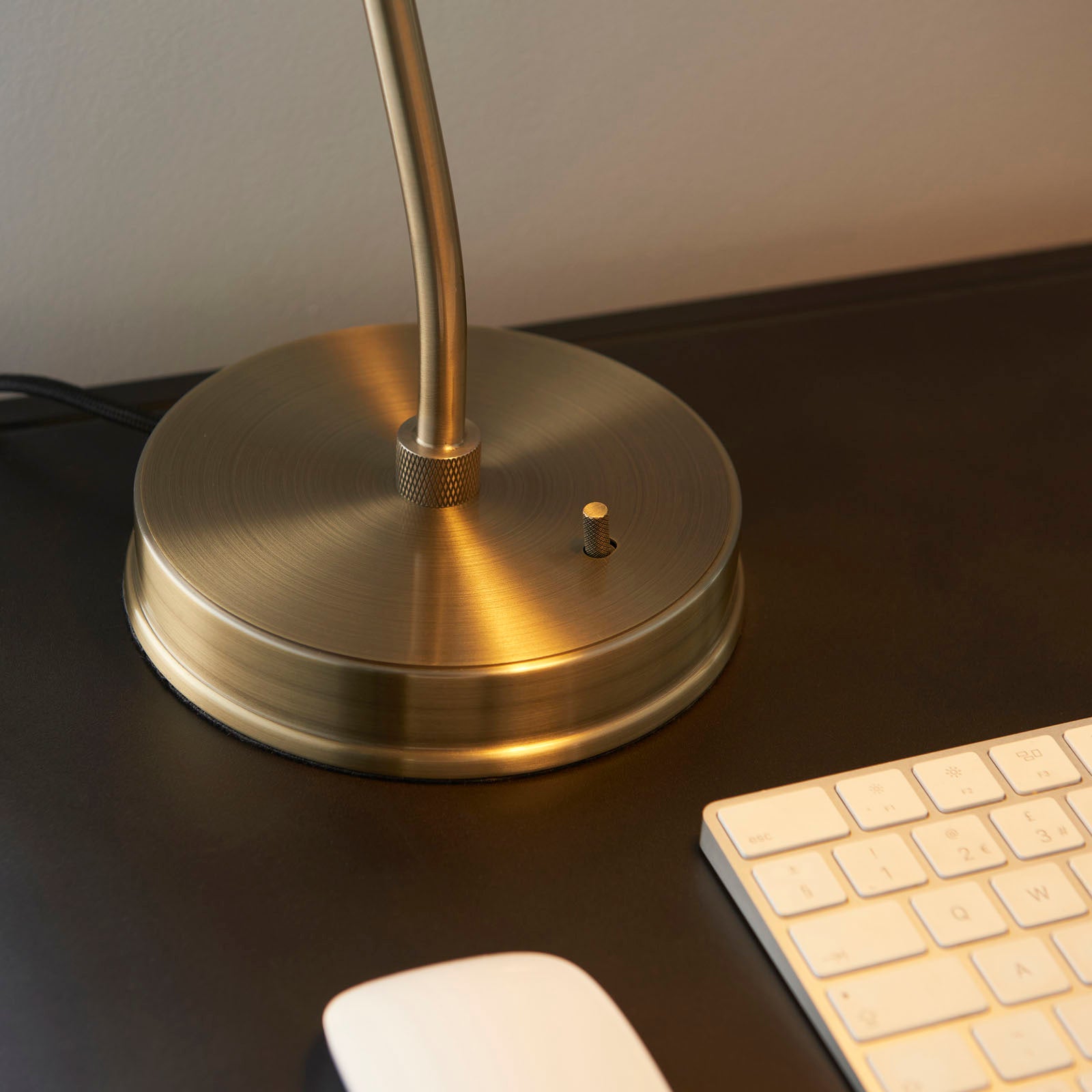 Franklin 1-Light Adjustable Industrial Table Lamp - Antique Brass Finish