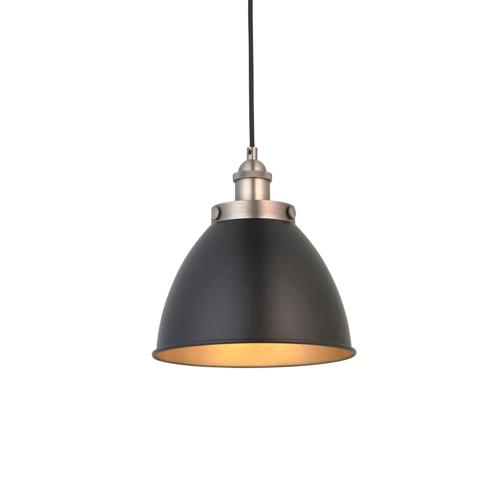 Franklin 1-Light Small Industrial Pendant - Matt Black Finish