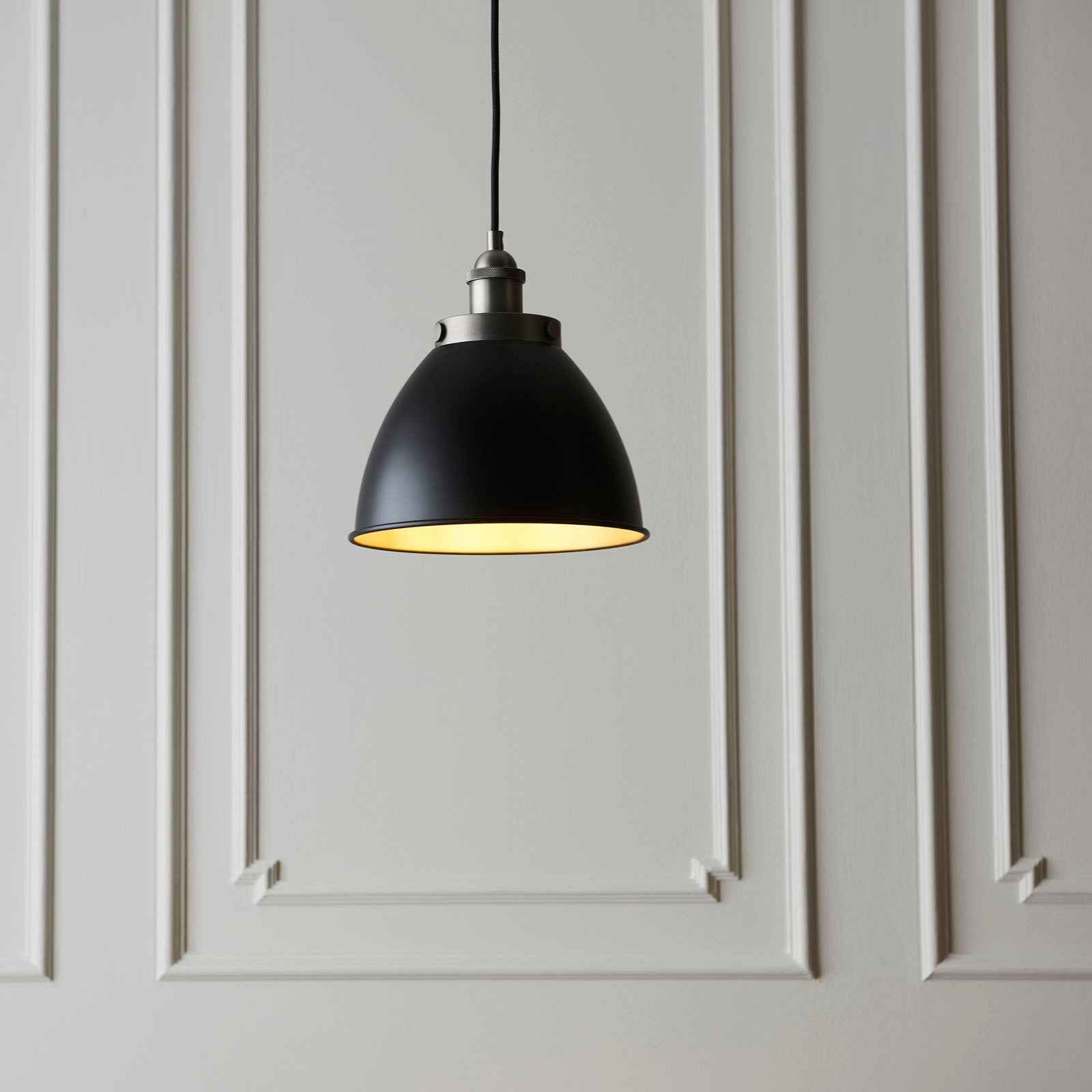 Franklin 1-Light Small Industrial Pendant - Matt Black Finish