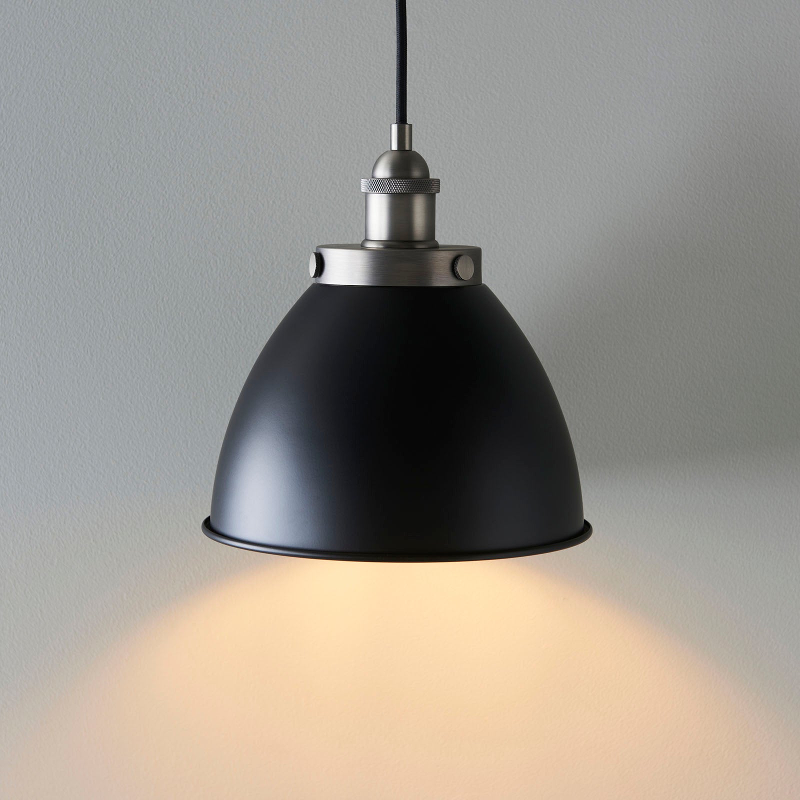Franklin 1-Light Small Industrial Pendant - Matt Black Finish