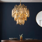 Viviana 12 Light Pendant Gold Effect Plate