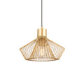 Kimberley Polished Gold Metal Cage Pendant Light