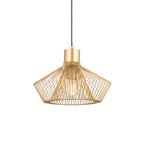 Kimberley Polished Gold Metal Cage Pendant Light
