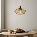 Kimberley Polished Gold Metal Cage Pendant Light