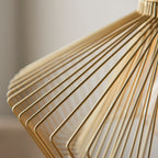 Kimberley Polished Gold Metal Cage Pendant Light