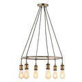 Hal 6-Light Antique Brass Industrial Pendant Lamp
