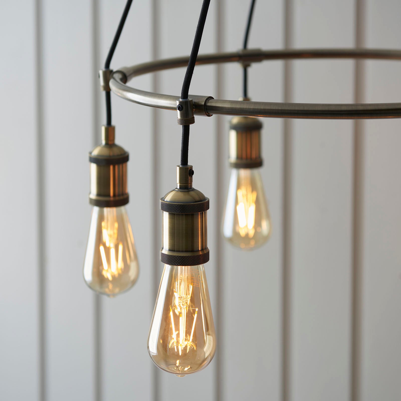 Hal 6-Light Antique Brass Industrial Pendant Lamp