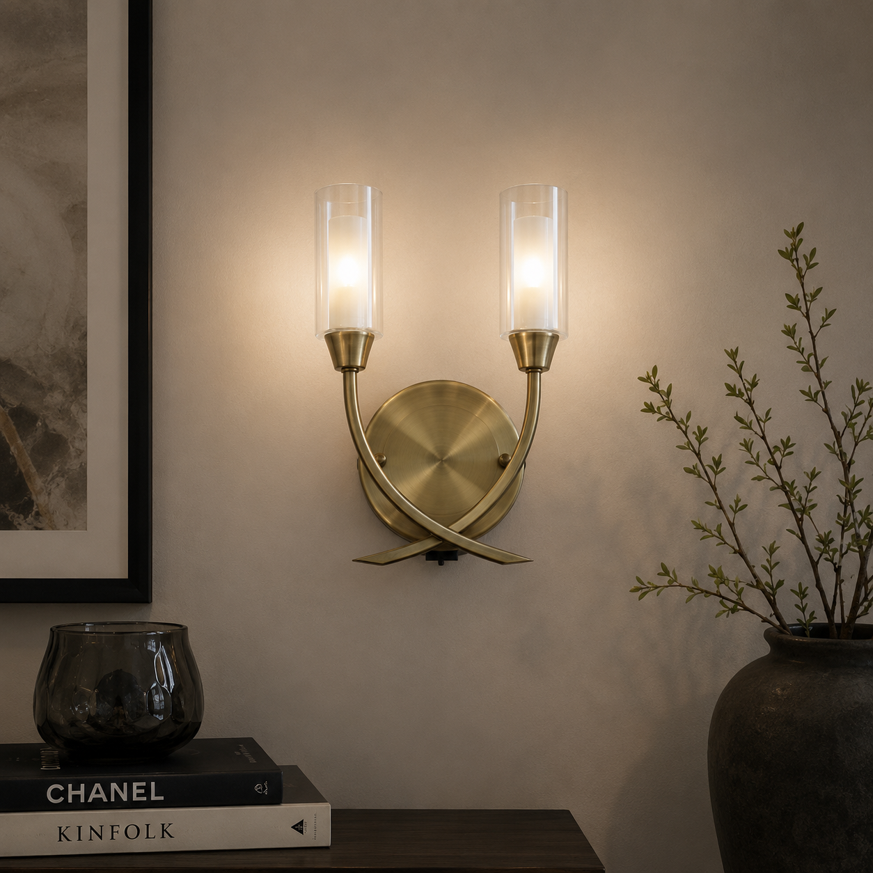Canarina 2 Light Wall - Antique