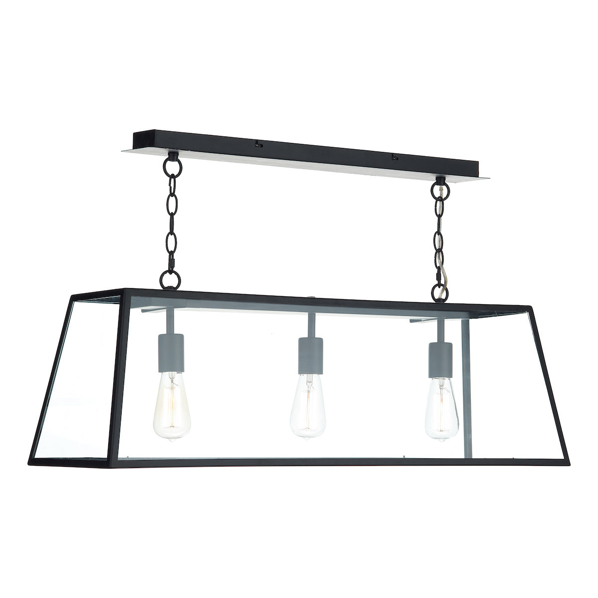 Academy 3 Light Pendant Black